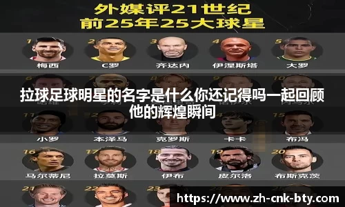 拉球足球明星的名字是什么你还记得吗一起回顾他的辉煌瞬间